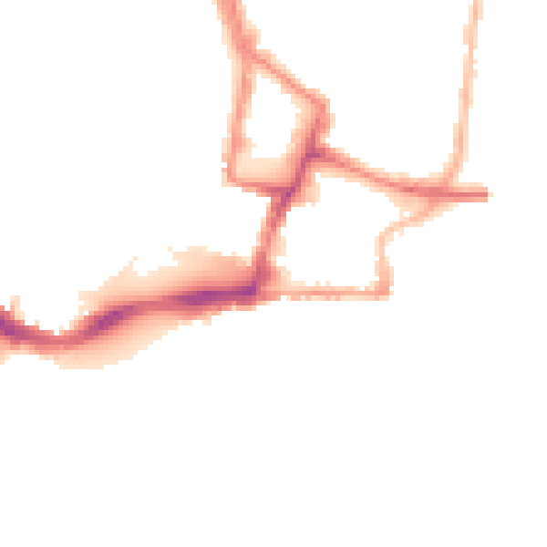 Night-time road noise heatmap for SO14 3AL