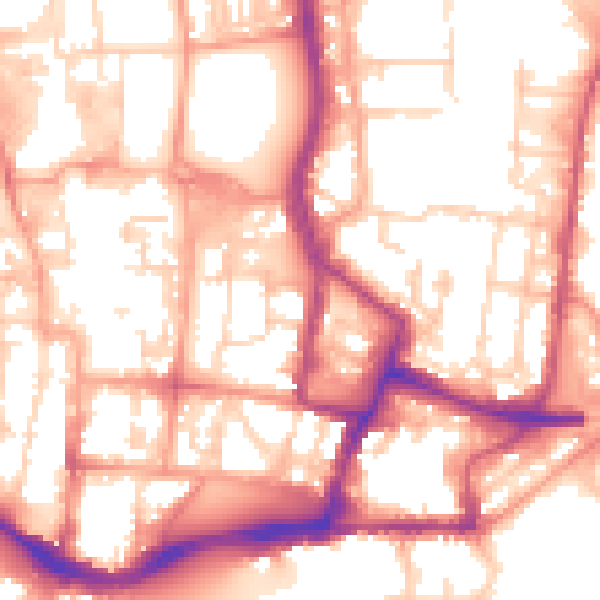 Daytime road noise heatmap for SO14 3DQ