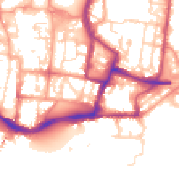 Daytime road noise heatmap for SO14 3DR