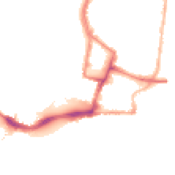 Night-time road noise heatmap for SO14 3DR