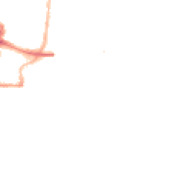Night-time road noise heatmap for SO14 3GP