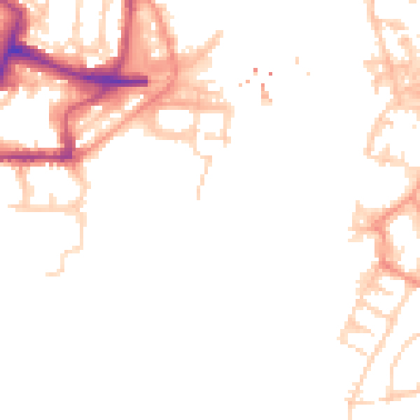 Daytime road noise heatmap for SO14 3GR