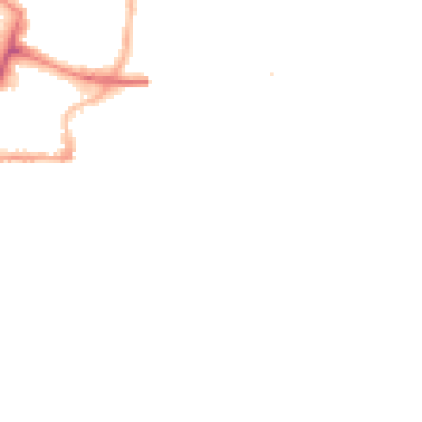 Night-time road noise heatmap for SO14 3GR