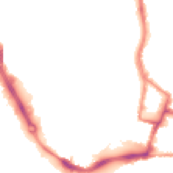 Night-time road noise heatmap for SO14 3HB
