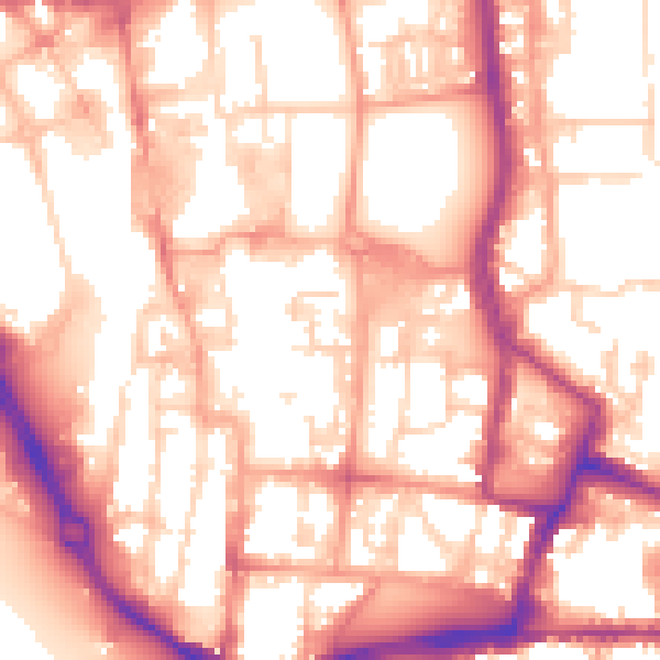 Daytime road noise heatmap for SO14 3HH