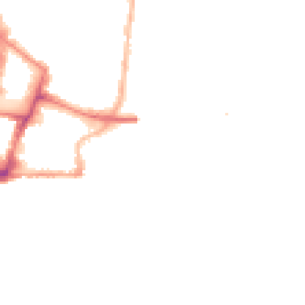 Night-time road noise heatmap for SO14 3HR