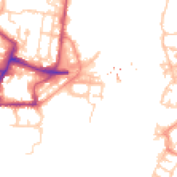 Daytime road noise heatmap for SO14 3HT