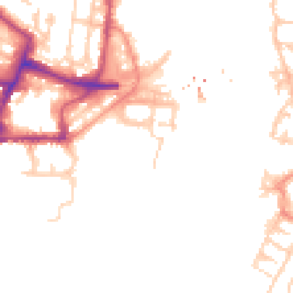 Daytime road noise heatmap for SO14 3TG