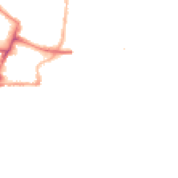 Night-time road noise heatmap for SO14 3TG
