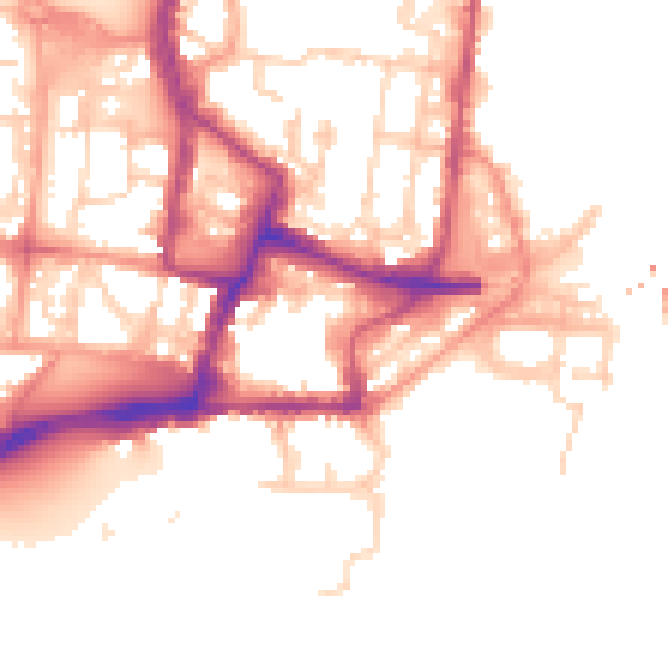 Daytime road noise heatmap for SO14 3ZP