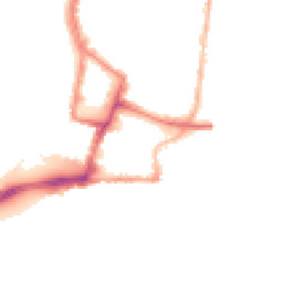 Night-time road noise heatmap for SO14 3ZP