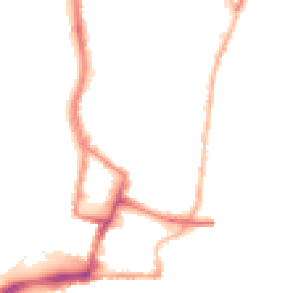Night-time road noise heatmap for SO14 5BS