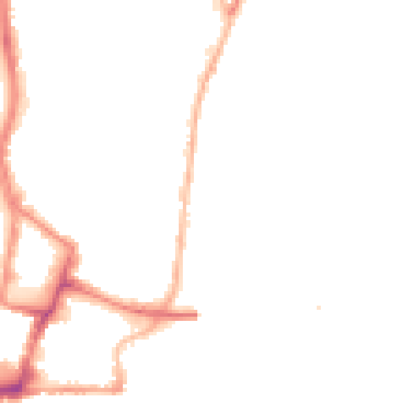 Night-time road noise heatmap for SO14 5BX