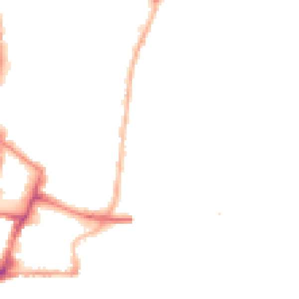 Night-time road noise heatmap for SO14 5BZ