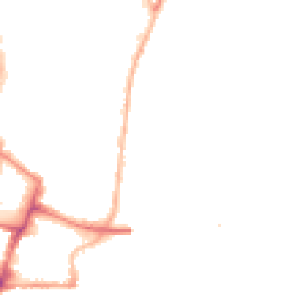 Night-time road noise heatmap for SO14 5DH