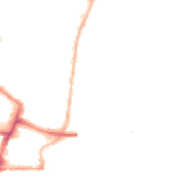 Night-time road noise heatmap for SO14 5DJ
