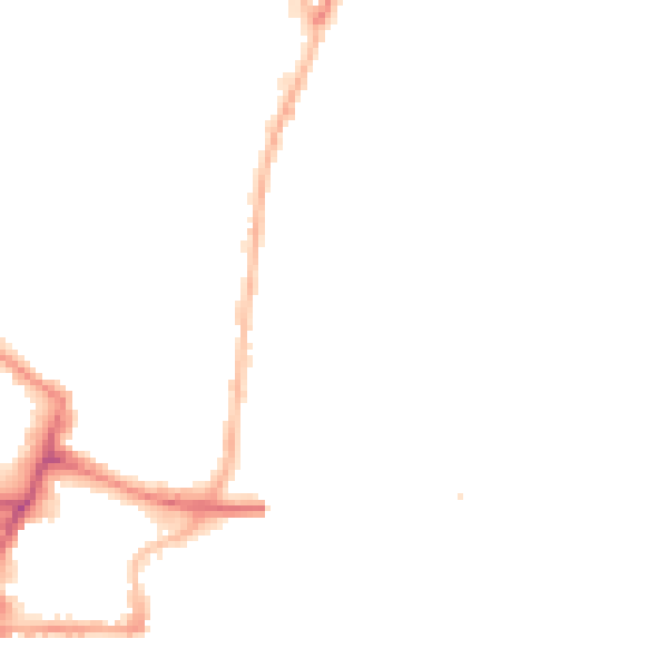 Night-time road noise heatmap for SO14 5DL