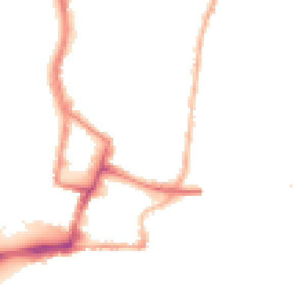 Night-time road noise heatmap for SO14 5FJ