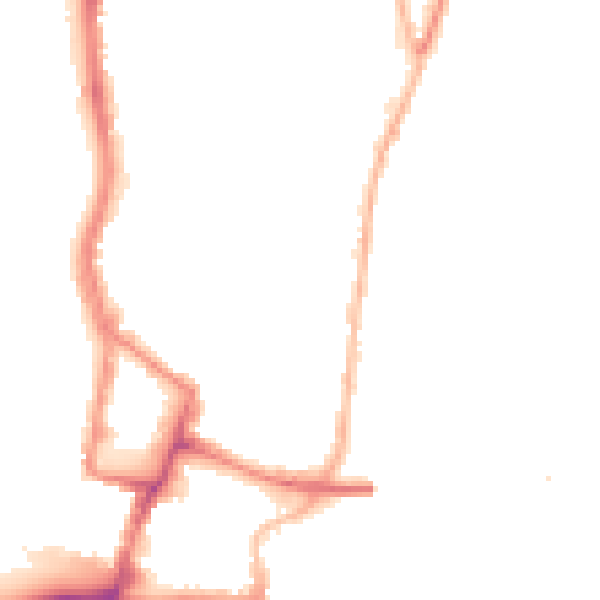 Night-time road noise heatmap for SO14 5GL