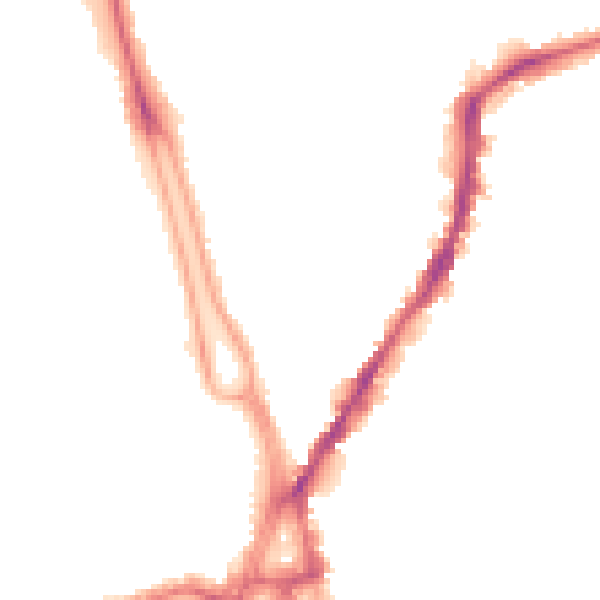 Night-time road noise heatmap for SO14 6GG