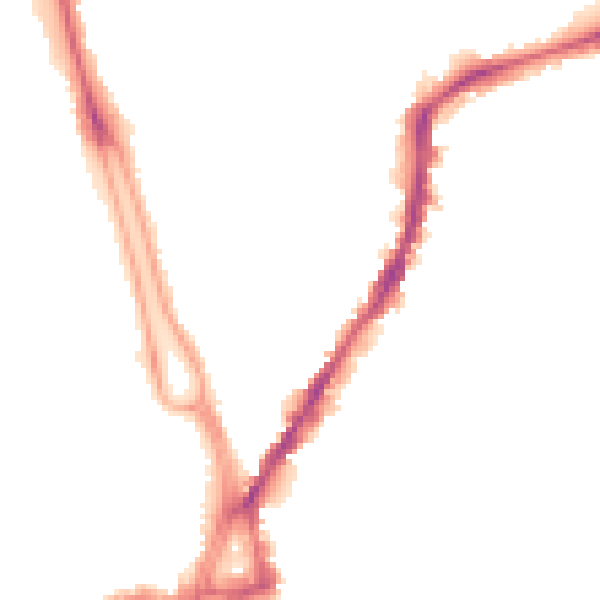 Night-time road noise heatmap for SO14 6GZ