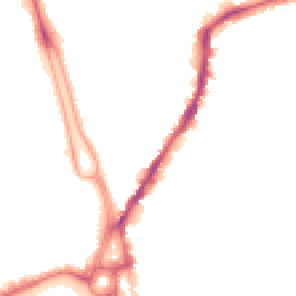 Night-time road noise heatmap for SO14 6HZ