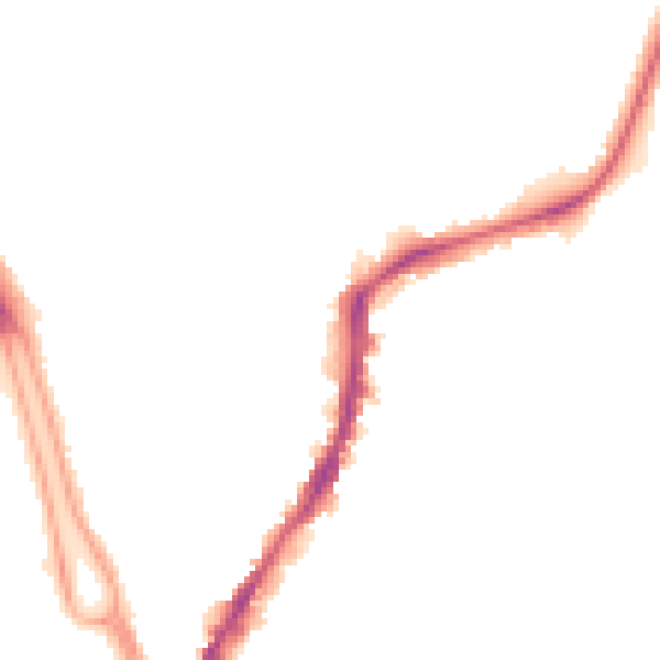 Night-time road noise heatmap for SO14 6RY