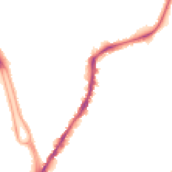 Night-time road noise heatmap for SO14 6SA