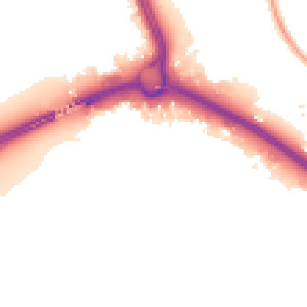 Night-time road noise heatmap for SO15 0AF