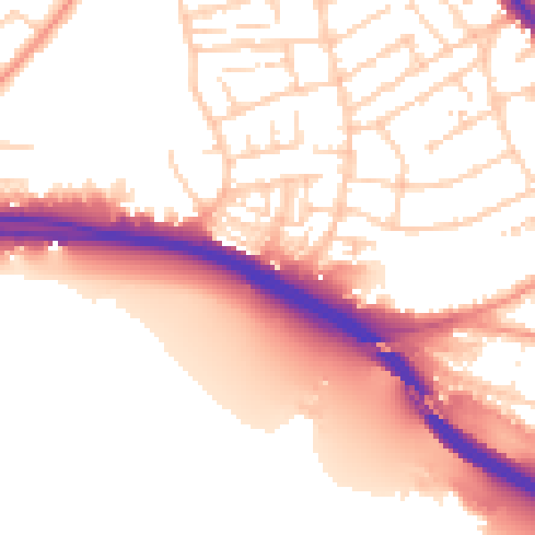 Daytime road noise heatmap for SO15 0HT