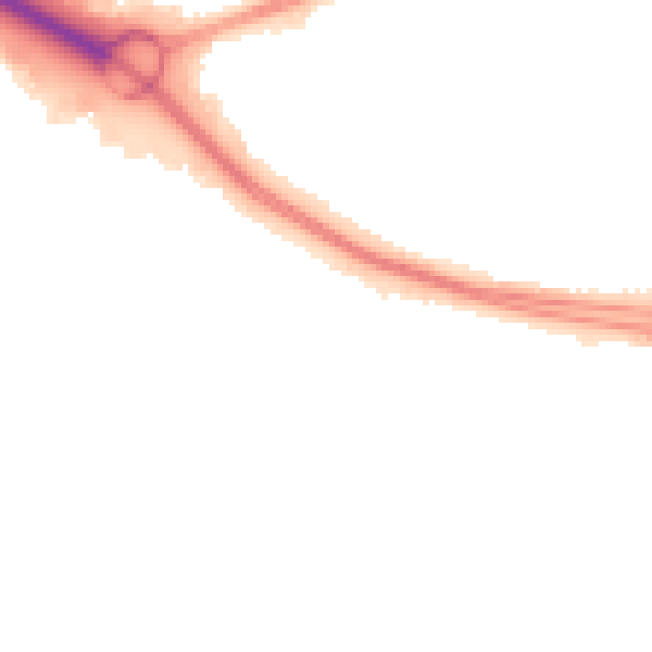 Night-time road noise heatmap for SO15 0JY
