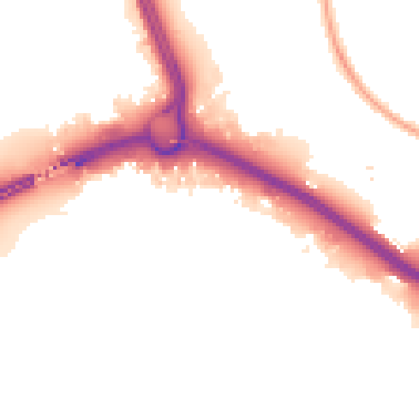 Night-time road noise heatmap for SO15 0LQ