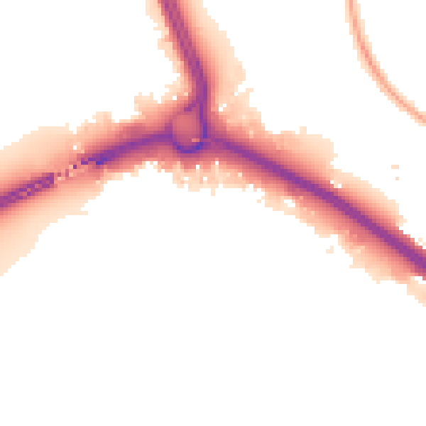Night-time road noise heatmap for SO15 0LR