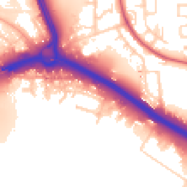 Daytime road noise heatmap for SO15 0LX