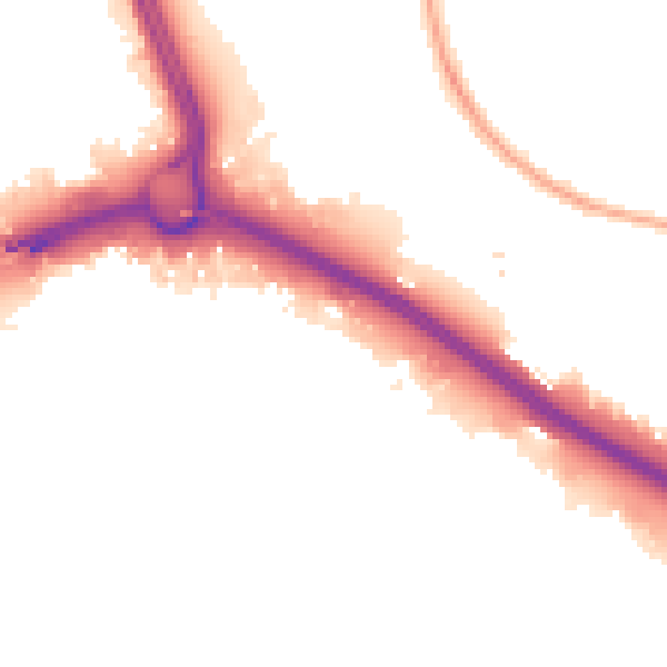Night-time road noise heatmap for SO15 0LX
