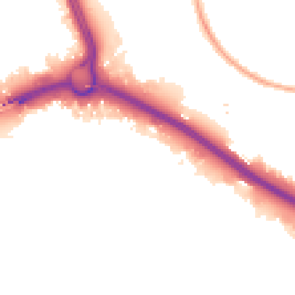 Night-time road noise heatmap for SO15 0LY
