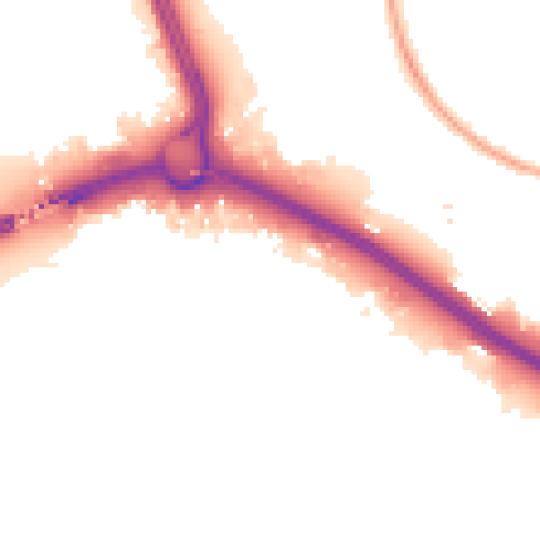 Night-time road noise heatmap for SO15 0LZ