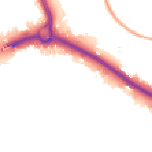 Night-time road noise heatmap for SO15 0NA