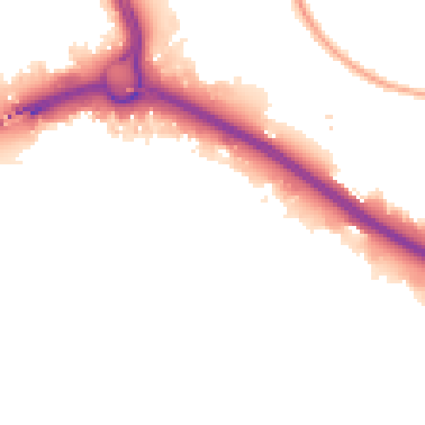 Night-time road noise heatmap for SO15 0NB