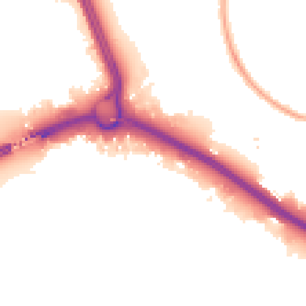 Night-time road noise heatmap for SO15 0NE