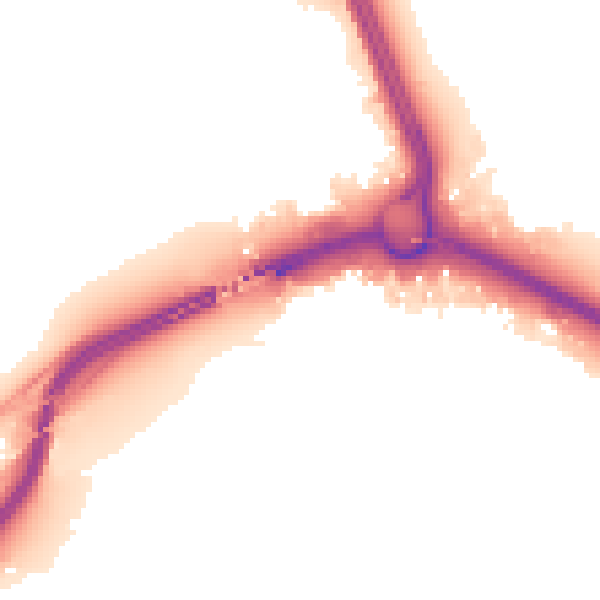 Night-time road noise heatmap for SO15 0NN