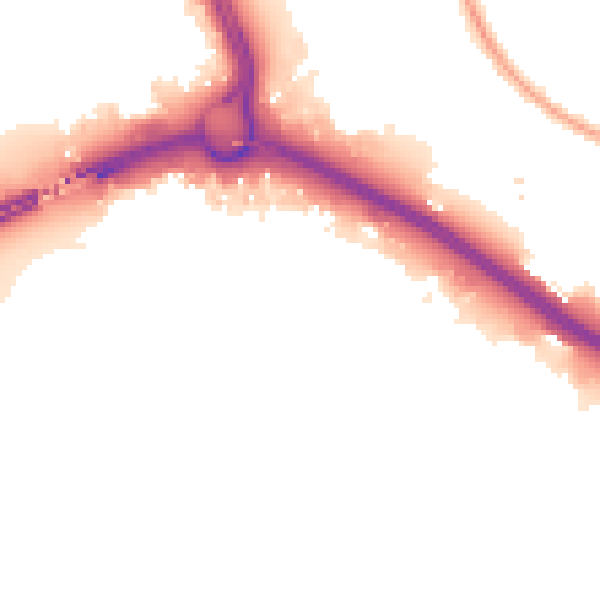 Night-time road noise heatmap for SO15 0NW
