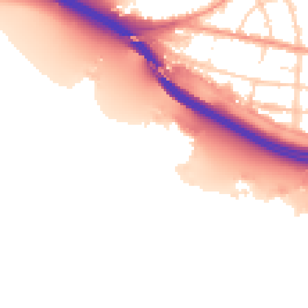 Daytime road noise heatmap for SO15 0RB