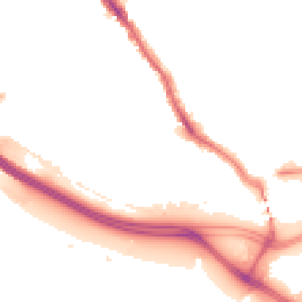 Night-time road noise heatmap for SO15 1AH