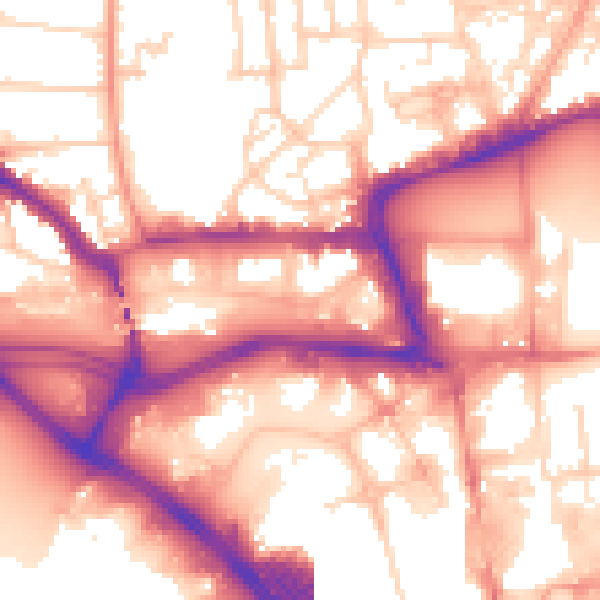 Daytime road noise heatmap for SO15 1AR