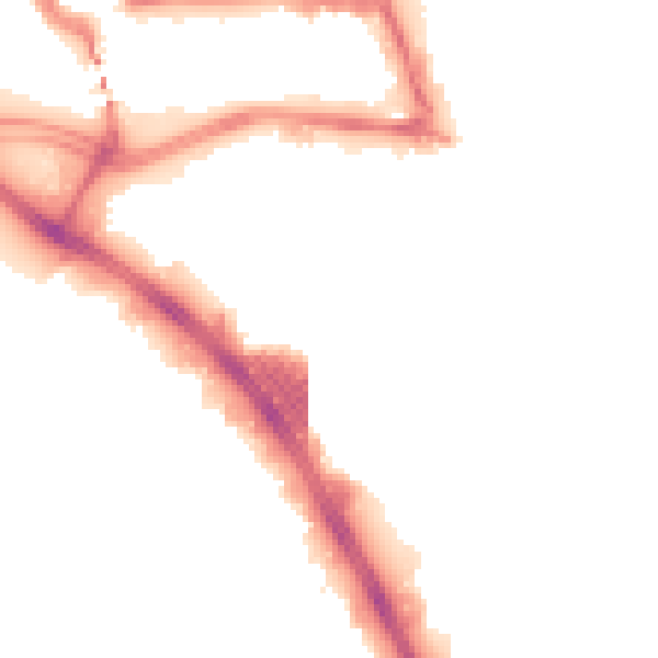 Night-time road noise heatmap for SO15 1BA