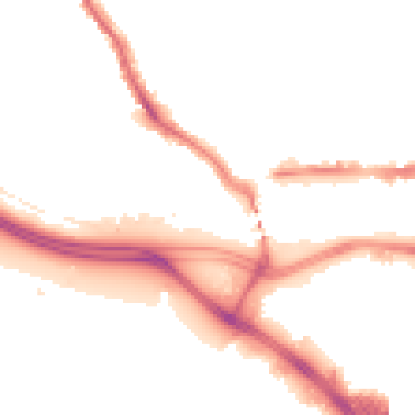 Night-time road noise heatmap for SO15 1BX