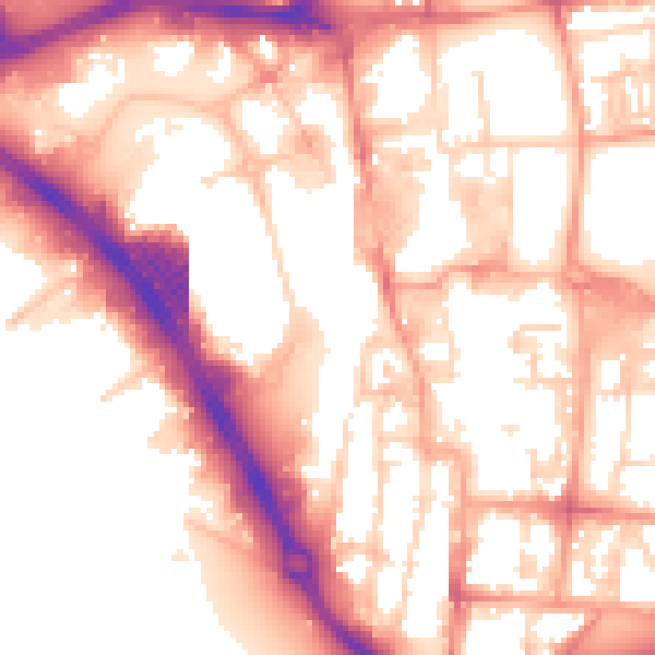 Daytime road noise heatmap for SO15 1DE
