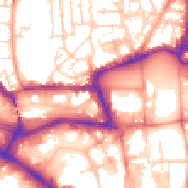 Daytime road noise heatmap for SO15 1DJ