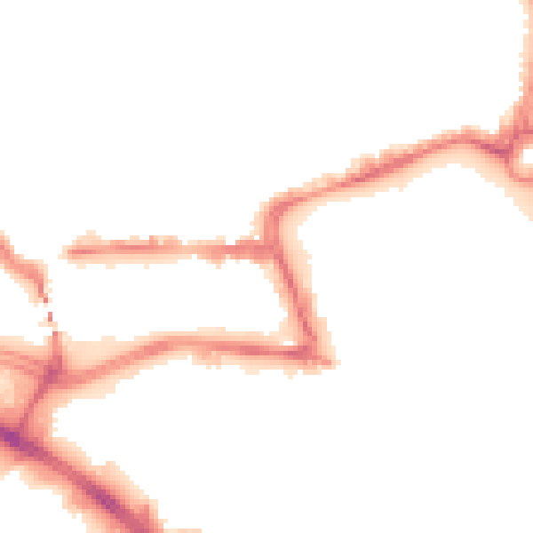Night-time road noise heatmap for SO15 1DJ